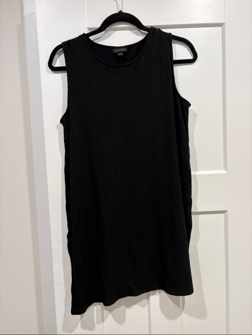 J. Jill Black Ribbed sweater Sleeveless Tank
